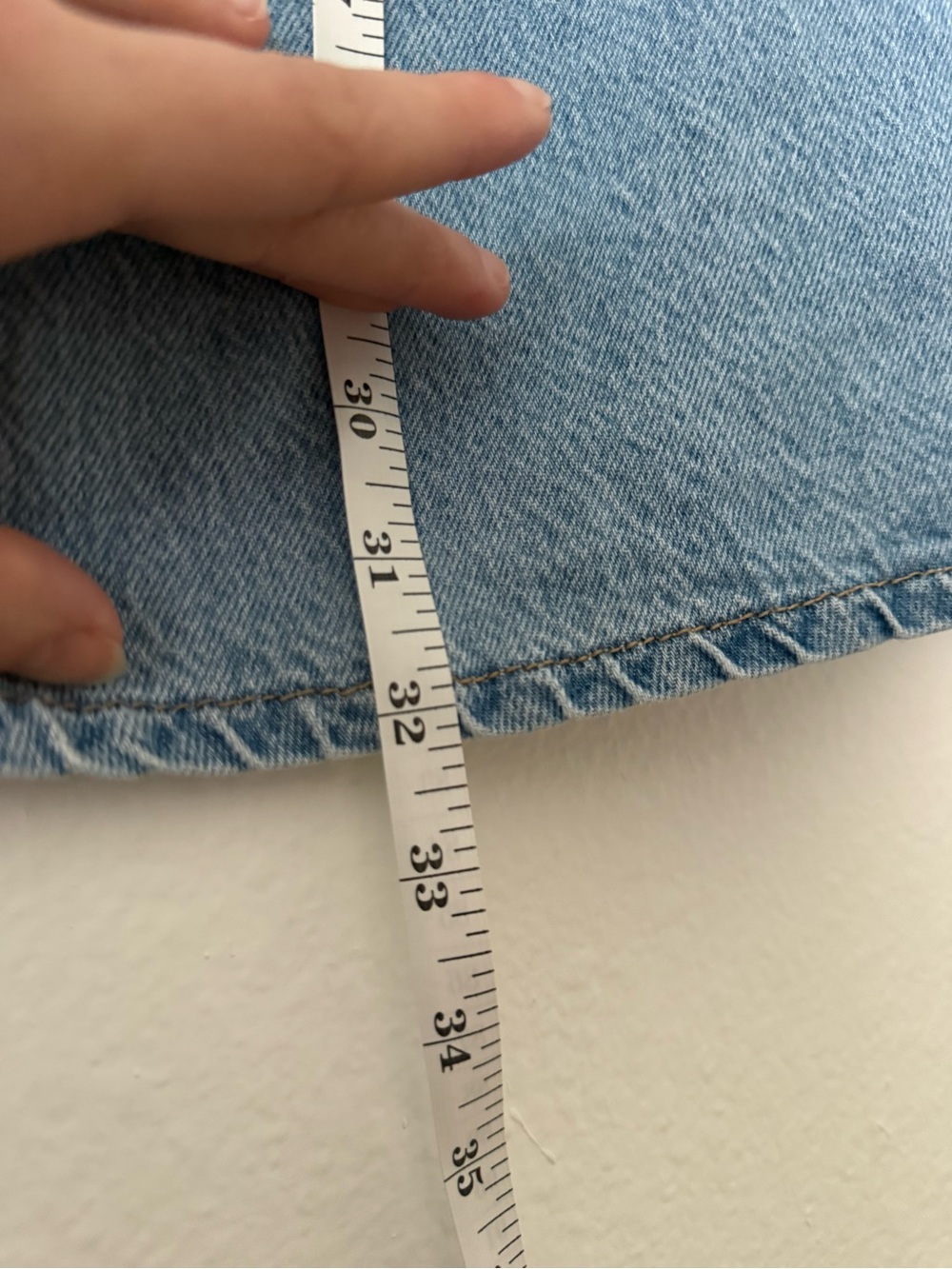 Vintage Levi's Paneled Denim Midi Skirt Blue Wash 29” - Picture 6 of 6
